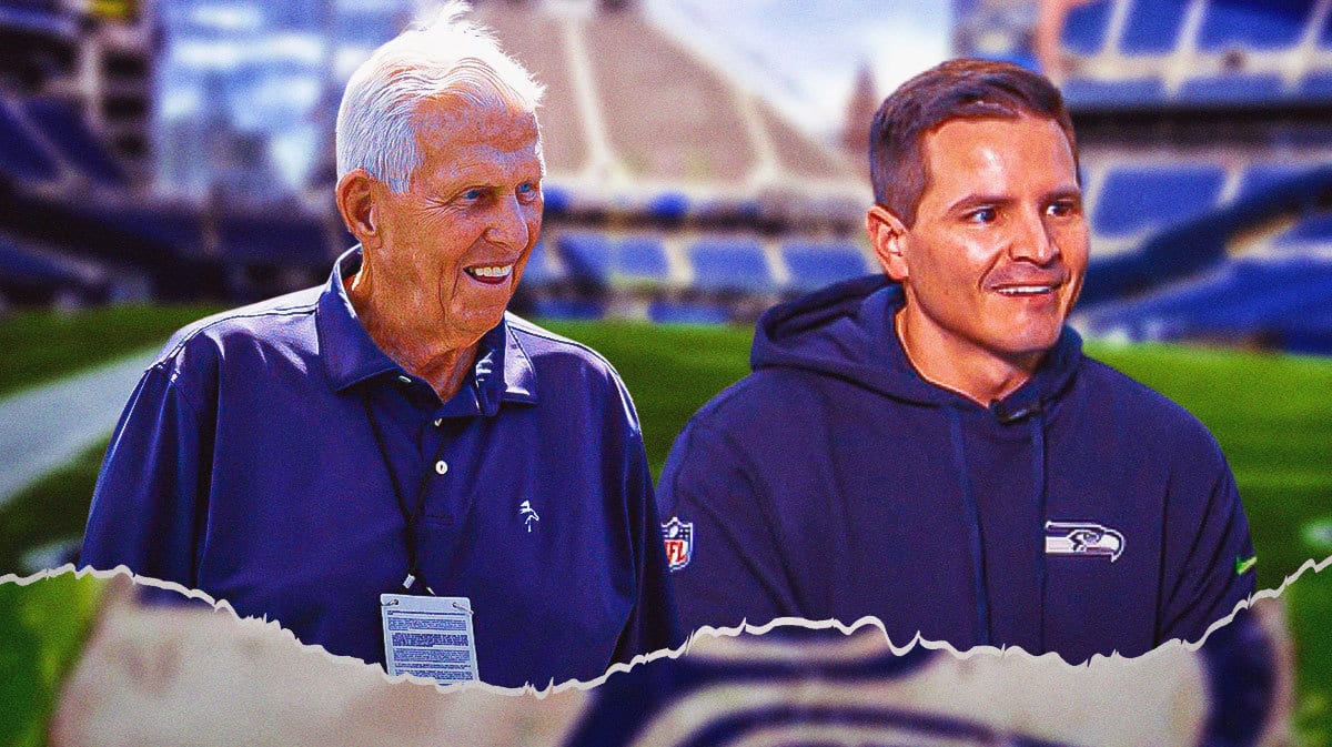 Bill Parcells with Mike Macdonald, Seattle Seahawks