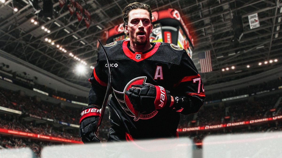 Senators' Thomas Chabot reacts to his loss to the Hurricanes.
