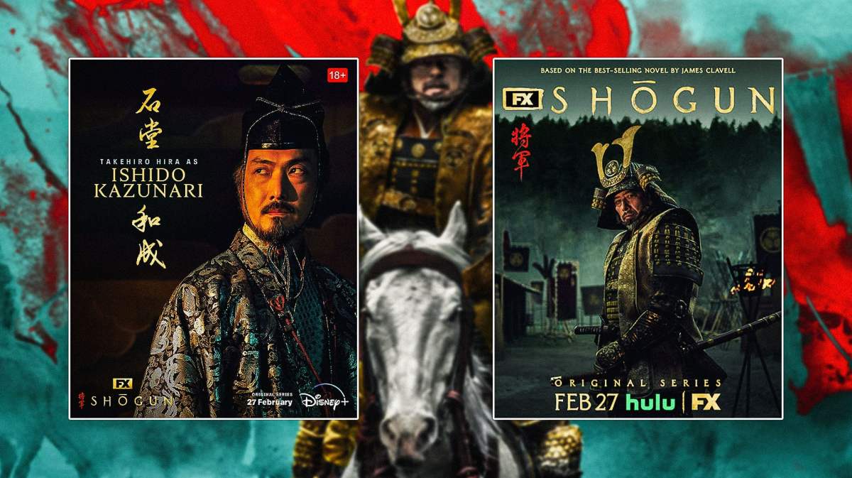 Poster of Shōgun's Lord Ishido on one side; Shōgun poster on the other
