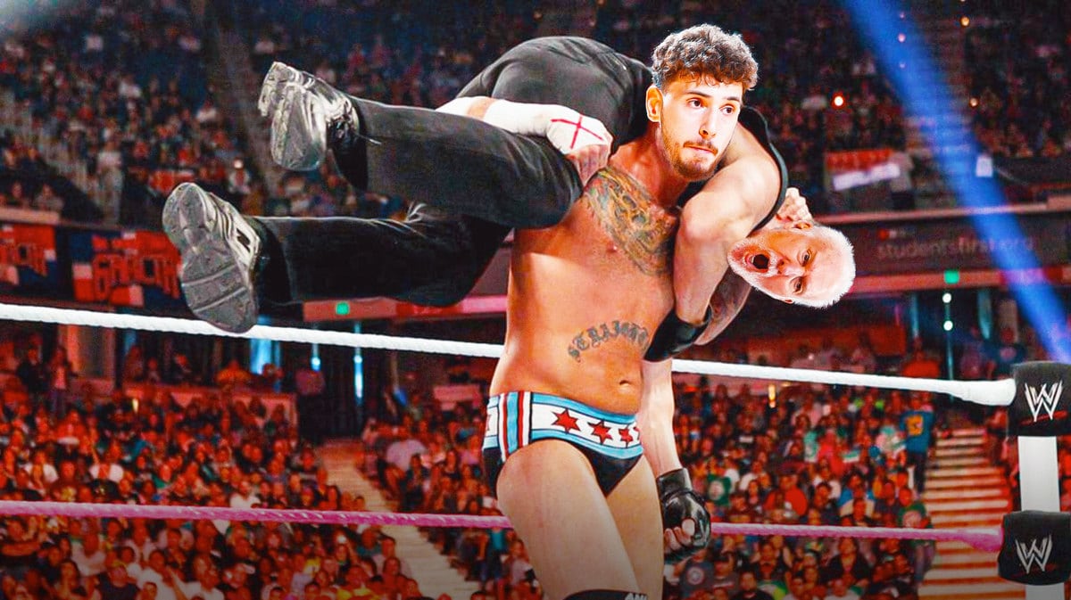 Alperen Sengun (Rockets) as CM Punk and Gregg Popovich (Spurs head coach) as Vince McMahon
