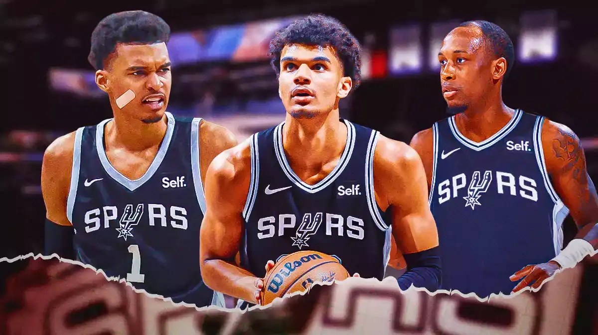 Spurs' Victor Wembanyama, Dominick Barlow and Jamaree Bouyea