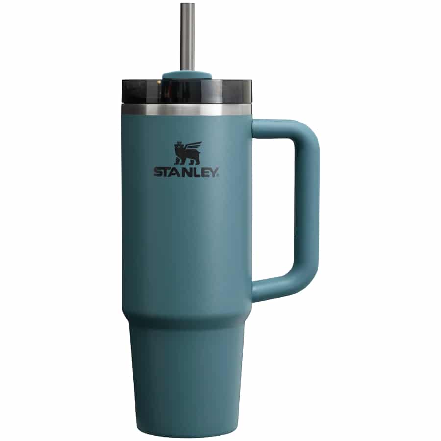 Stanley The Quencher H2.0 Flowstate Tumbler 30 Oz. - Blue Spruce colorway on a white background.
