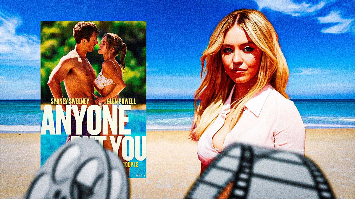 Sydney Sweeney and a Anyone But You movie poster.