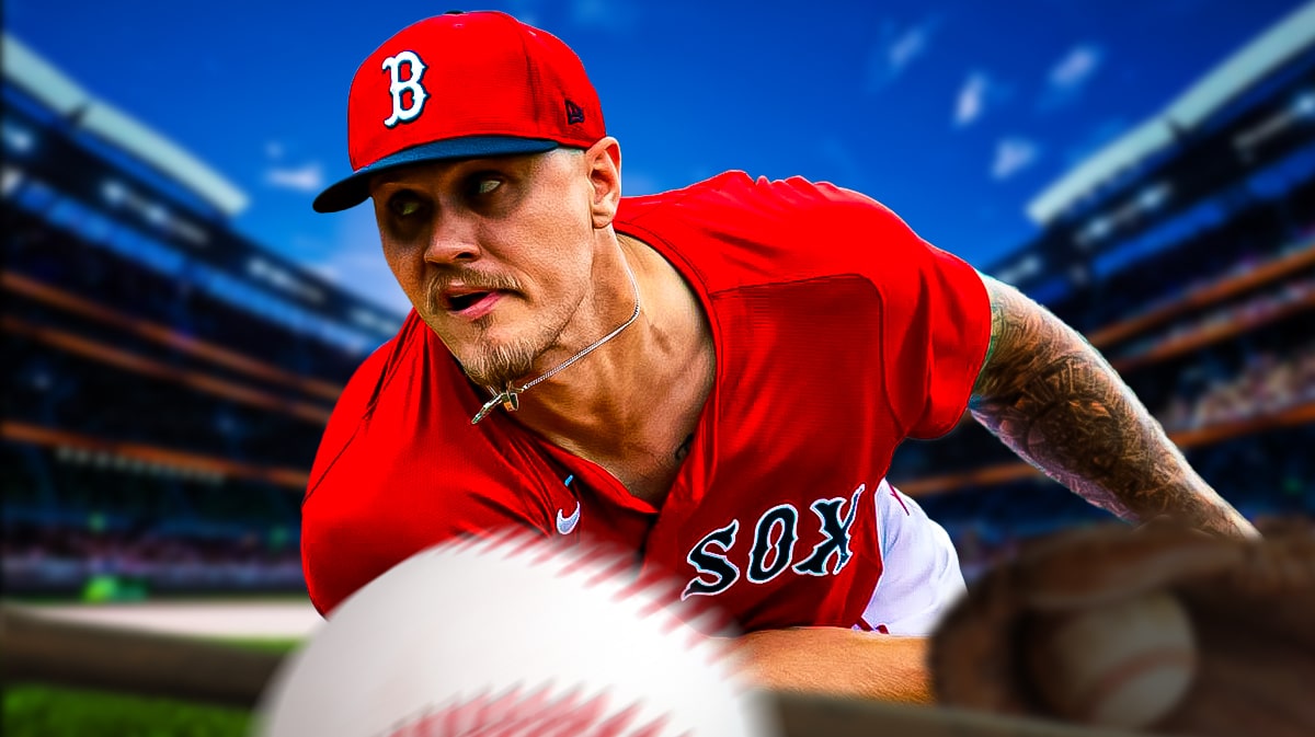 Tanner Houck in Boston Red Sox jersey
