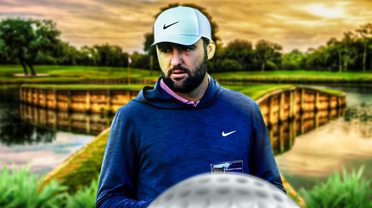 The Players Championship, Scottie Scheffler, Scottie Scheffer Players Championship, Scottie Scheffler PGA Tour, Scottie Scheffler injury, Scottie Scheffler with players championship course in the background