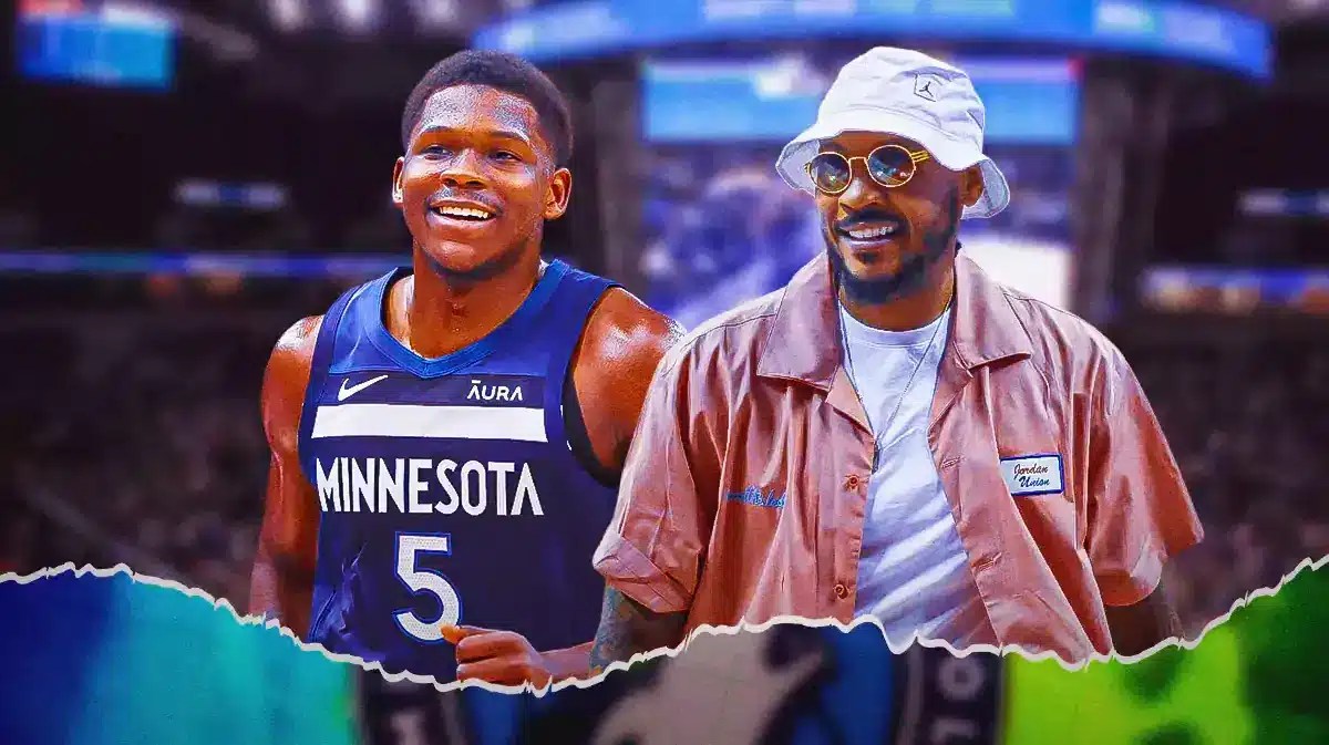 Timberwolves star Anthony Edwards and Carmelo Anthony
