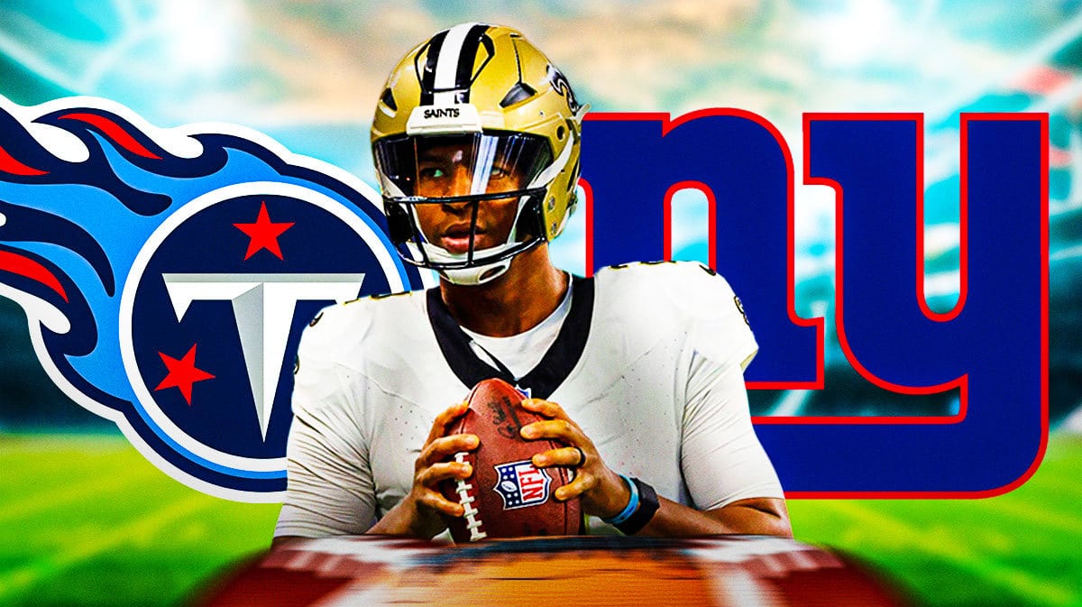Jameis Winston, Titans and NY Giants logos