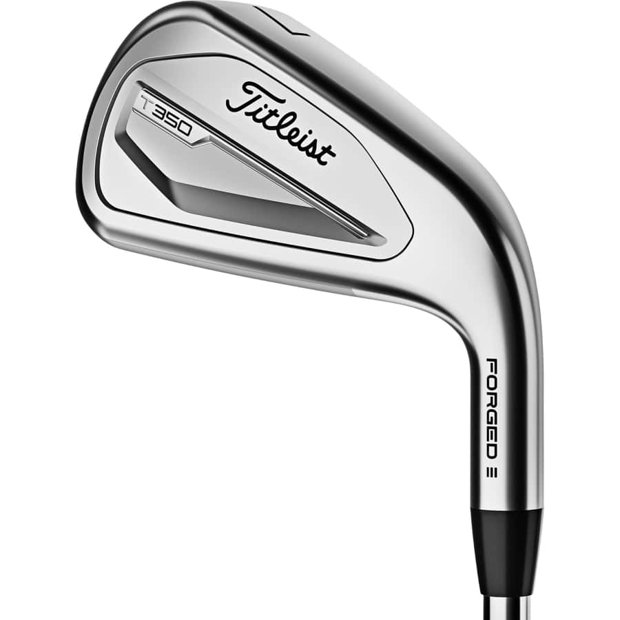 Titleist T350 Irons on a white background.