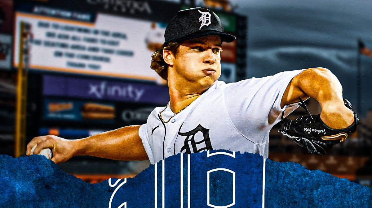 Tigers' Jackson Jobe pitching.