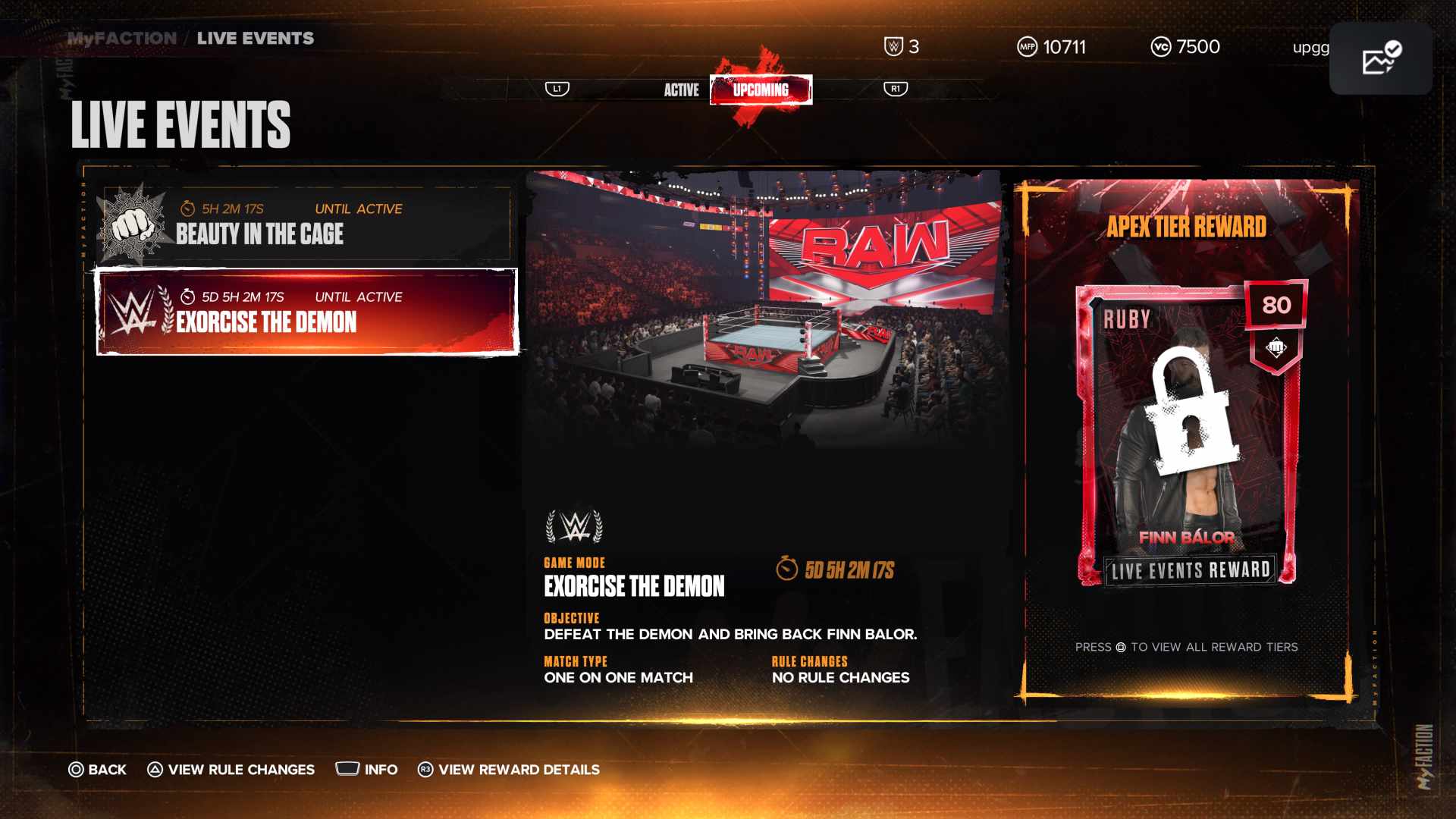 WWE 2K24 MyFACTION Upcoming Live Events March 18, 2024