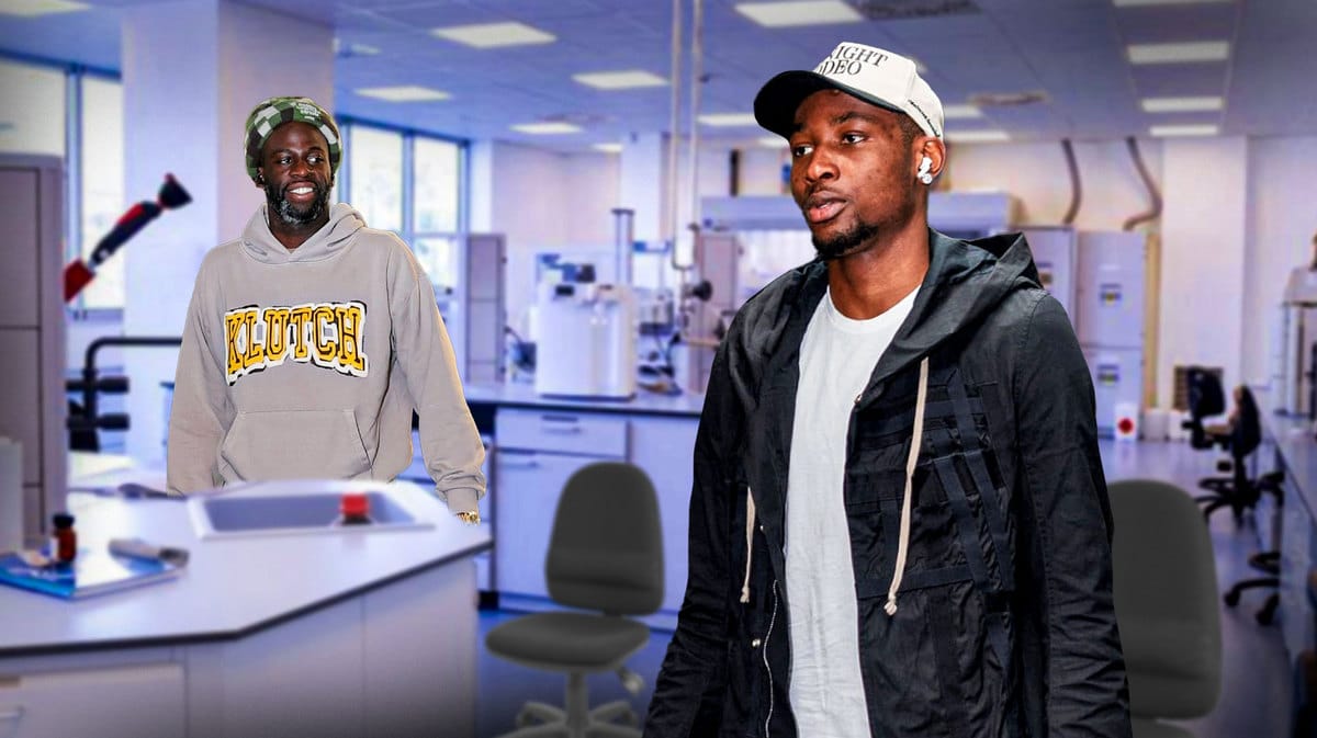 Draymond Green and Jonathan Kuminga in a laboratory