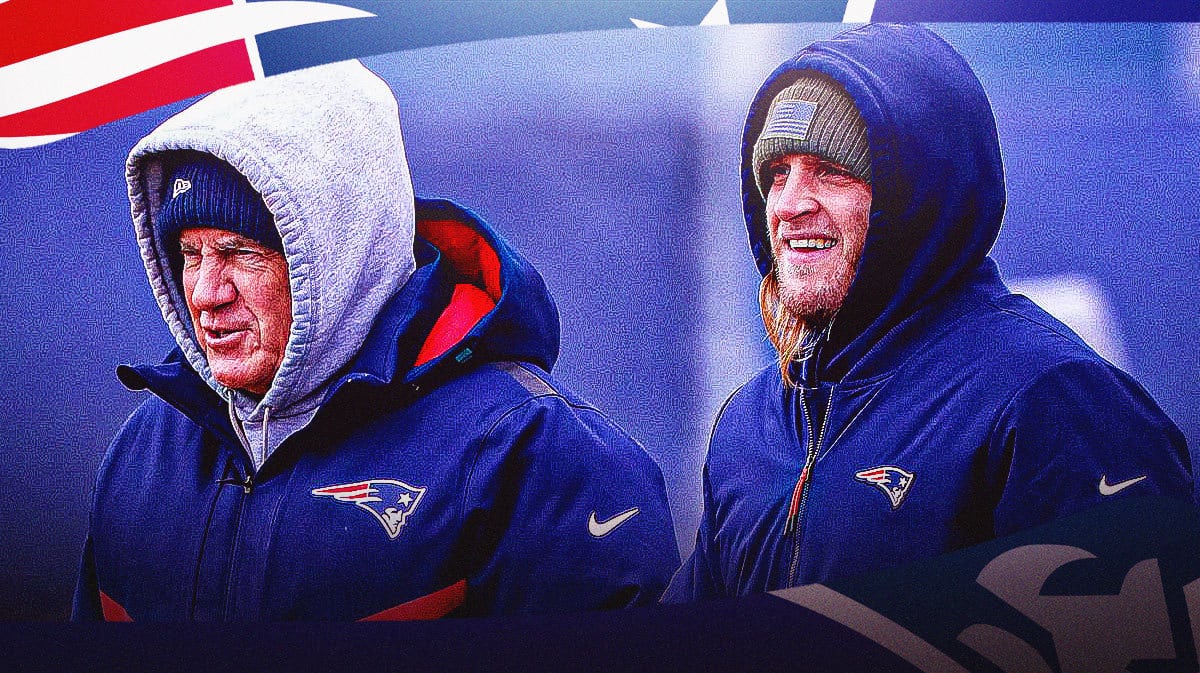 Patriots legend Bill Belichick with Washington football Huskies DC Steve Belichick