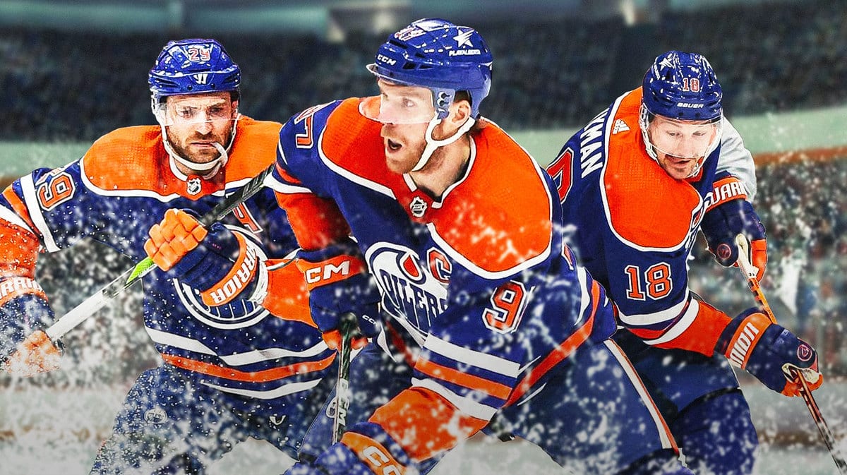 Oilers stars Connor McDavid and Leon Draisatil at the Stanley Cup Playoffs.