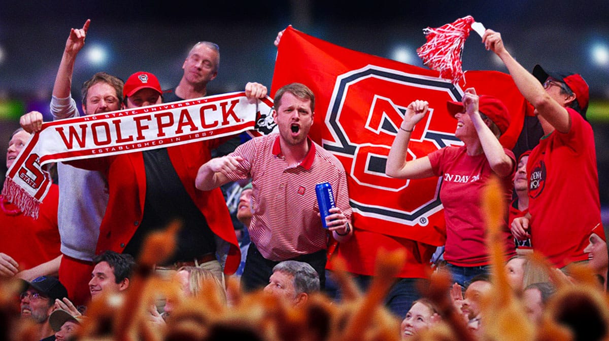 North Carolina State fans cheering.