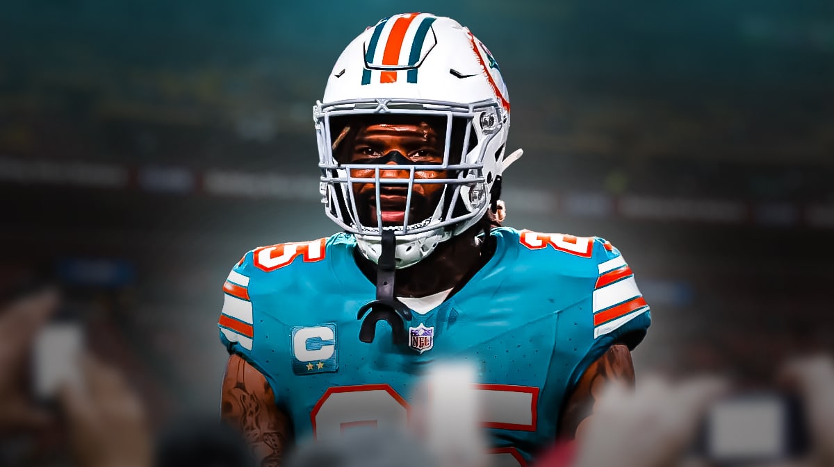 Former Miami Dolphins star Xavien Howard in front of Hard Rock Stadium.
