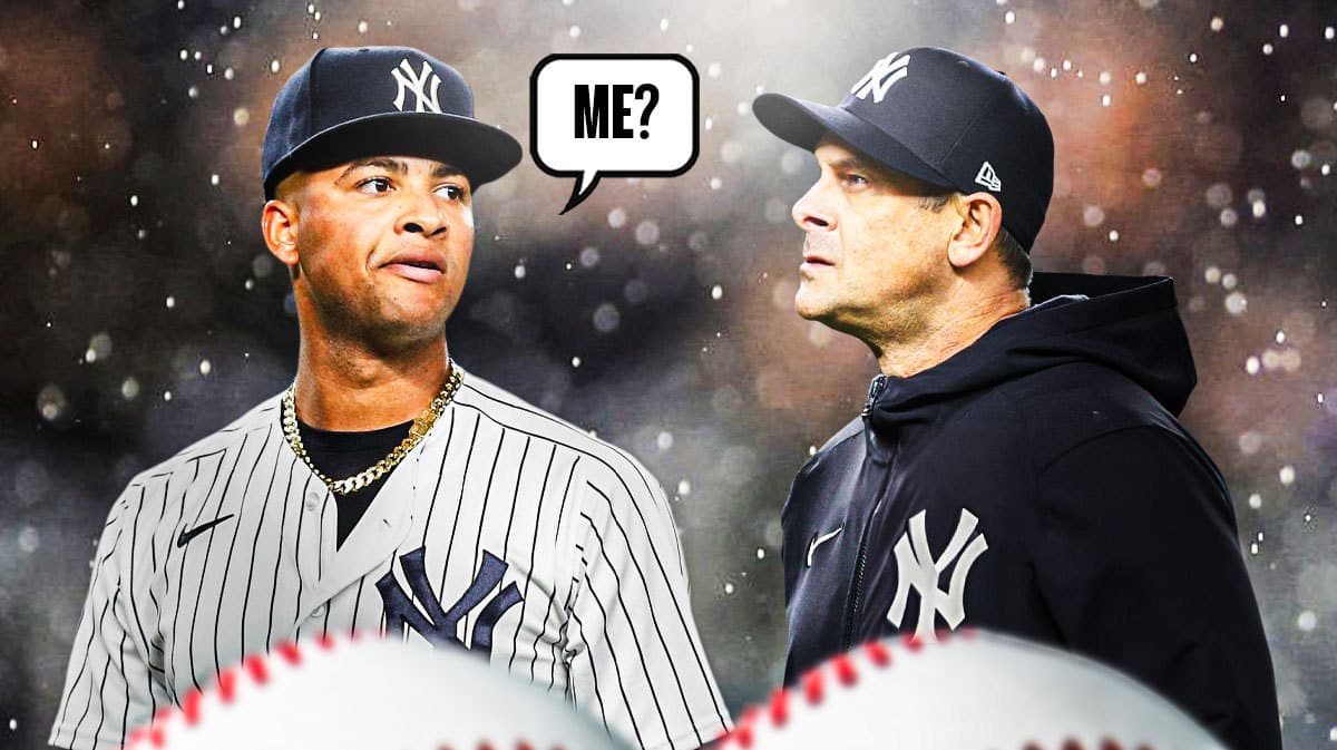 Yankees' Luis Gil, Aaron Boone