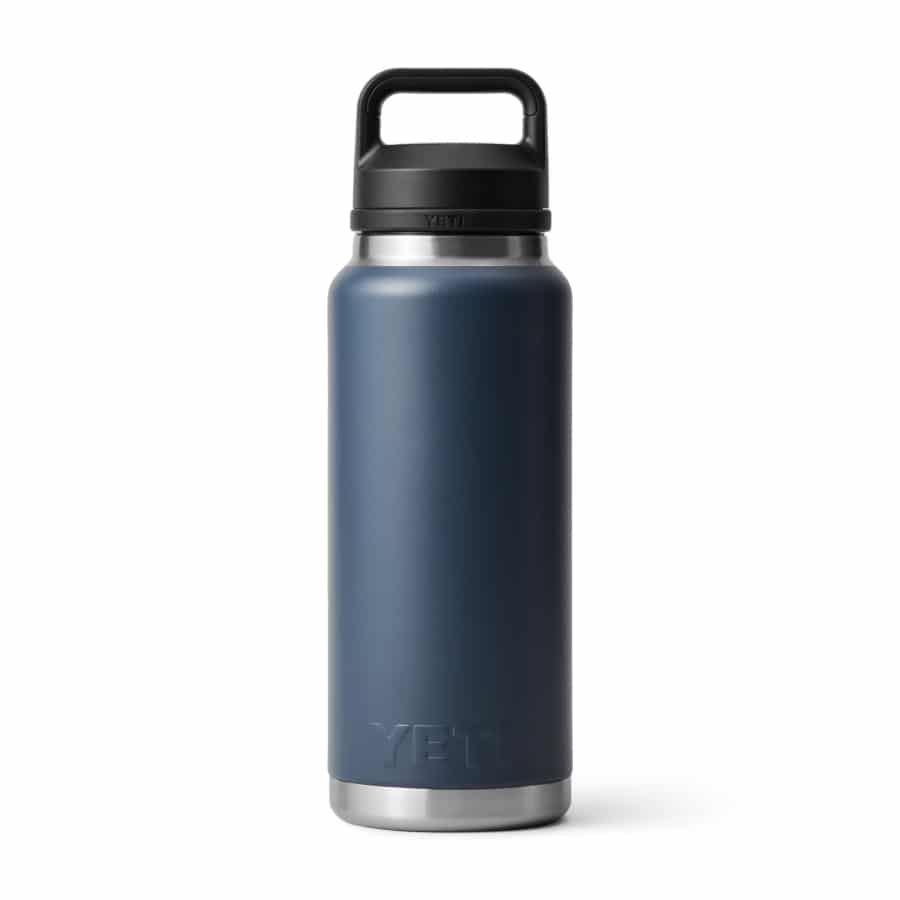 Yeti Rambler Water Bottle 36 Oz. - Navy color on a white background.