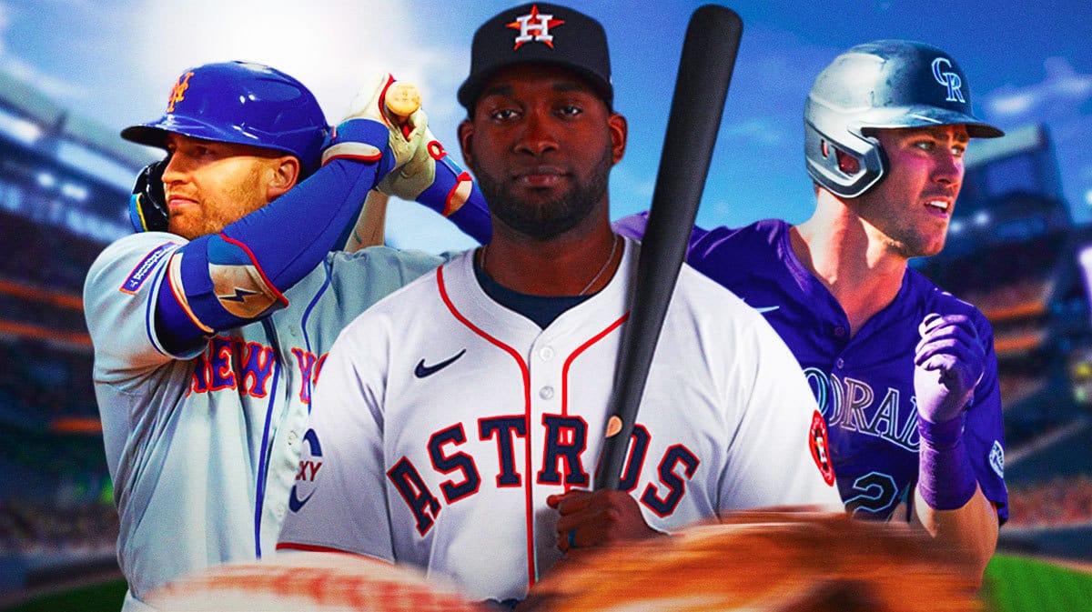 Yordan Alvarez in the middle, Brandon Nimmo on one side, Nolan Jones on the other side. MLB rankings, MLB positional rankings