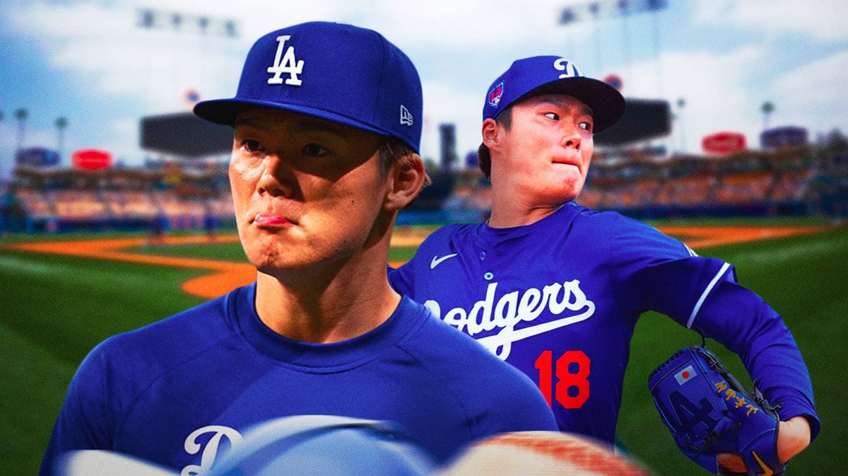 Photo: Yoshinobu Yamamoto in action in Dodgers jersey