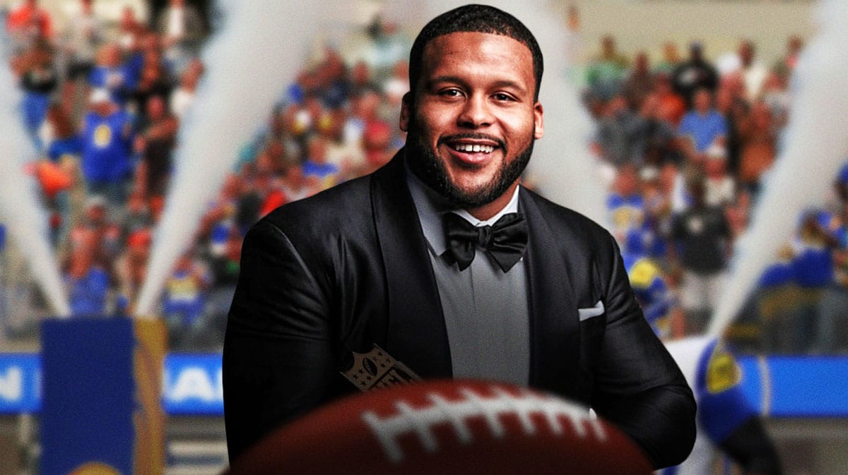 Aaron Donald in a suit.