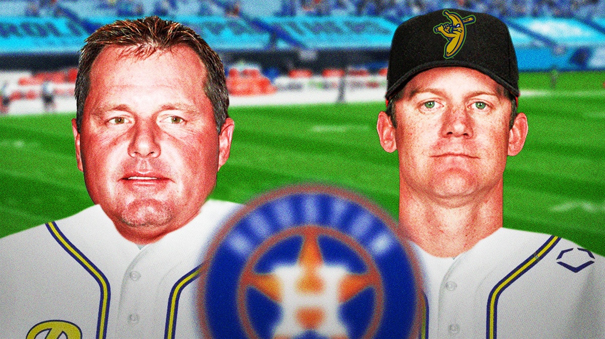 Former Astros' pitchers Roger Clemens and Roy Oswalt in Savannah Bananas uniforms