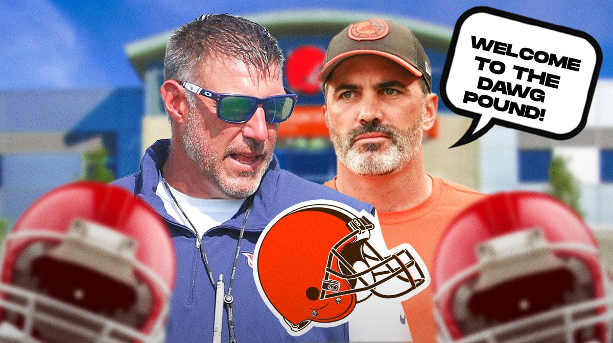 Mike Vrabel and Browns HC Kevin Stefanski