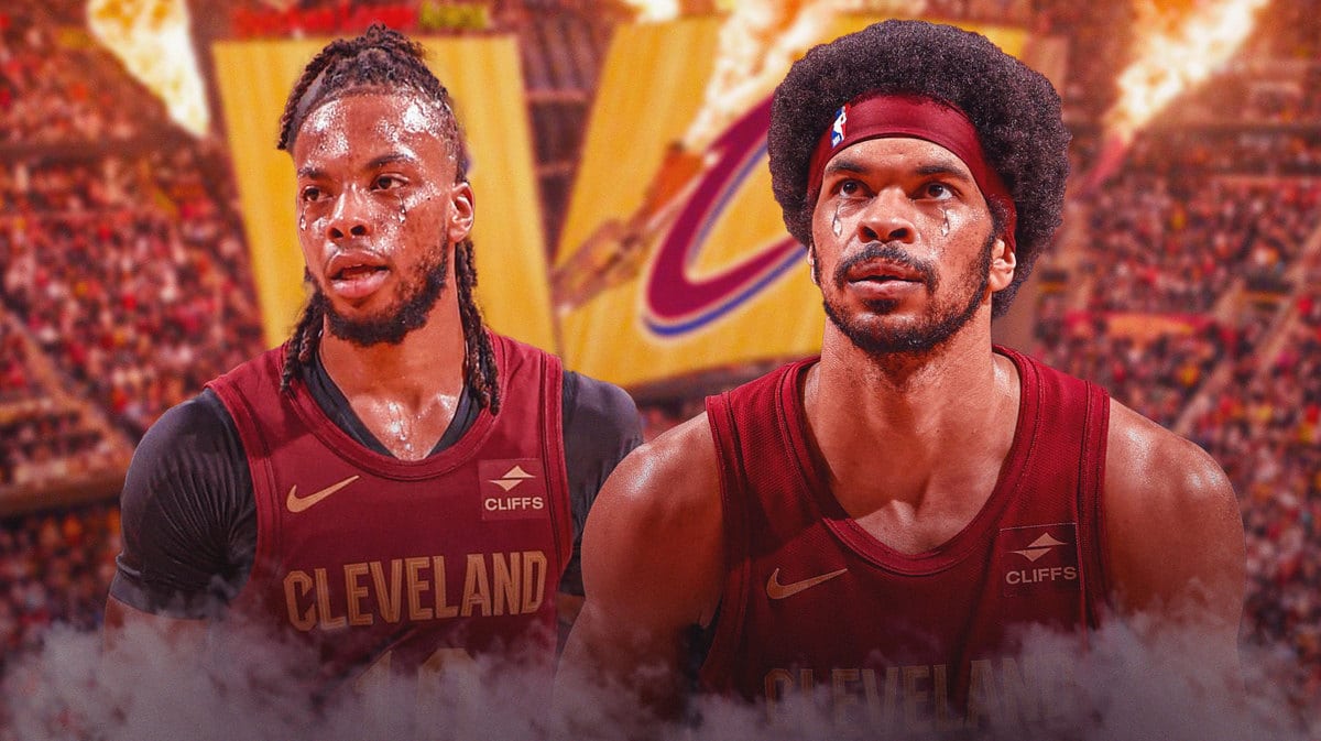 Cavs' Darius Garland and Jarrett Allen with animated tears