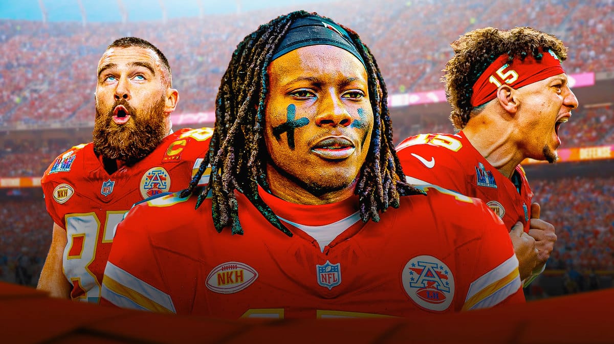 Chiefs' Hollywood Brown with Travis Kelce and Patrick Mahomes