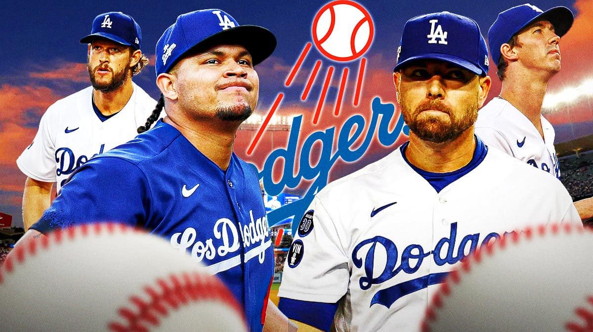 Dodgers Brusdar Graterol, Blake Treinen, Clayton Kershaw, Walker Buehler