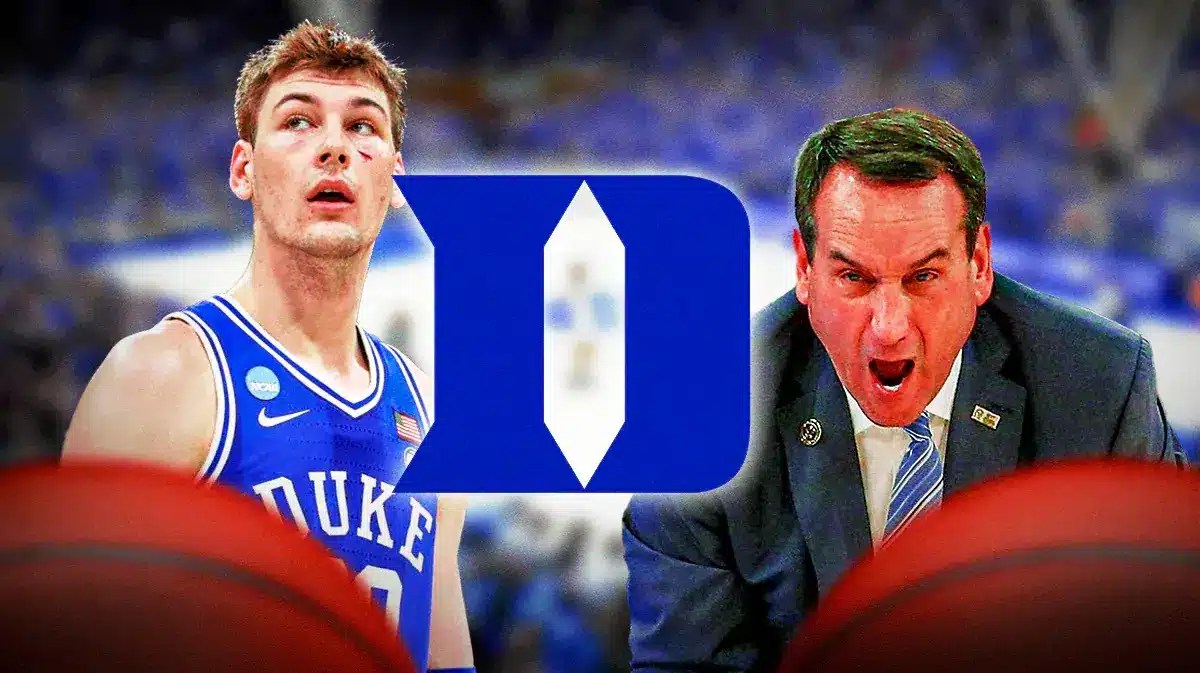 Duke basketball's Kyle Filipowski and Mike Krzyzewski