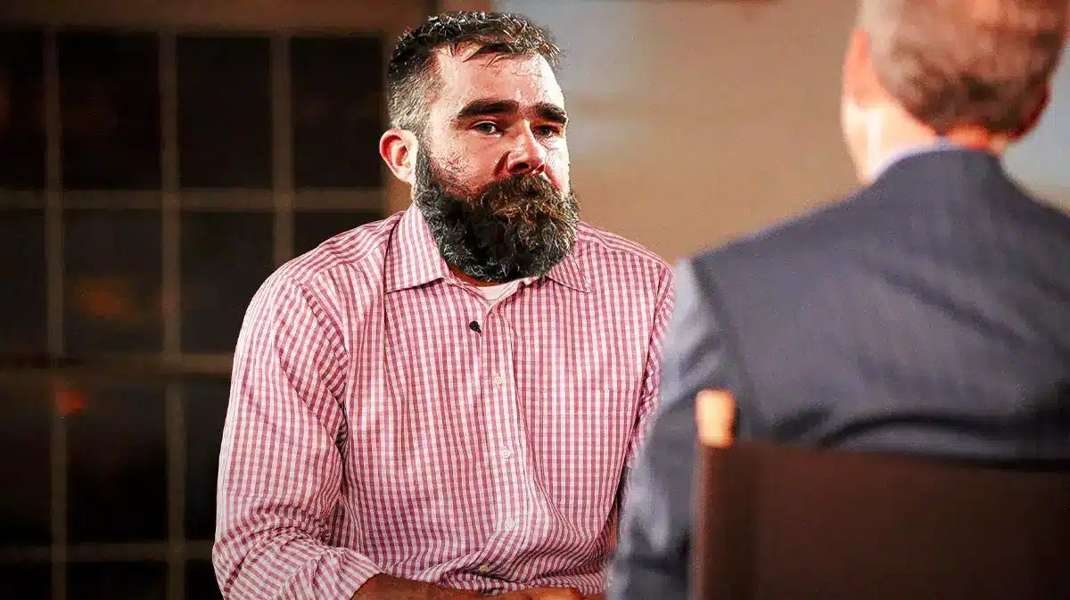 Jason Kelce (Eagles) as LeBron James during The Decision