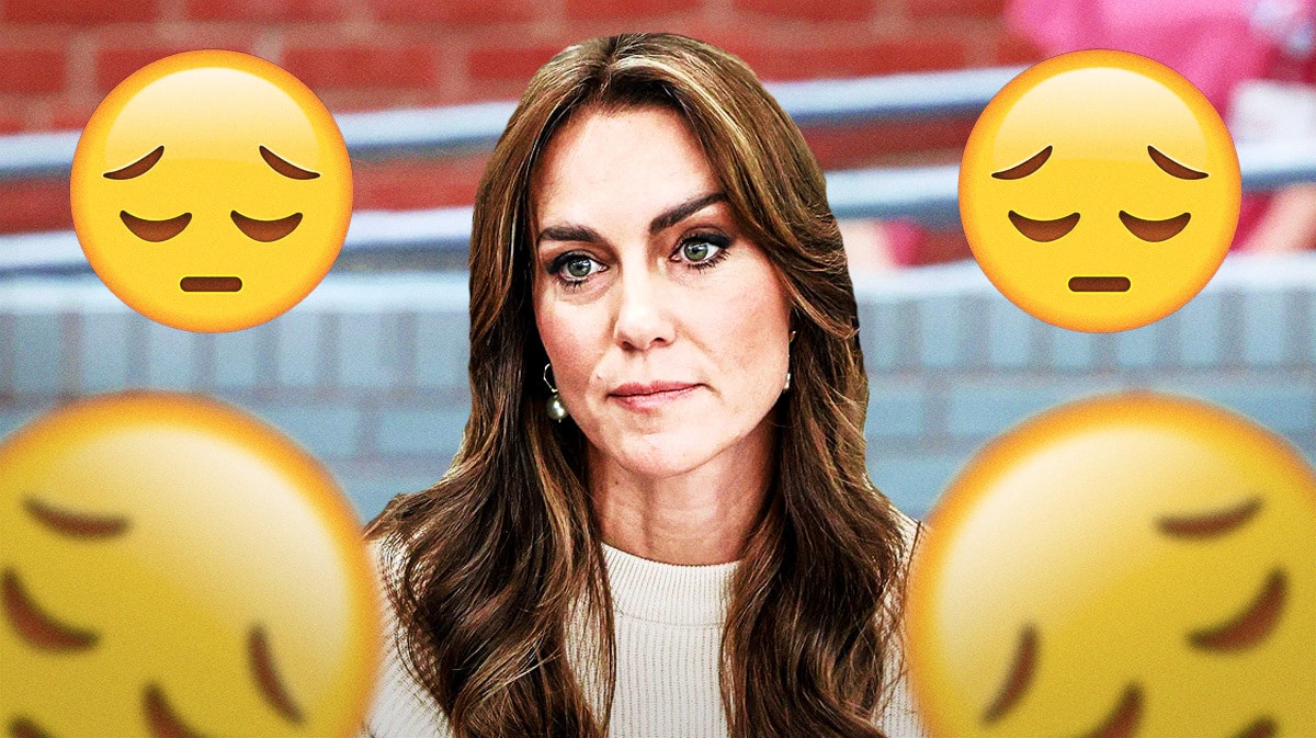 Kate Middleton and sad face emojis