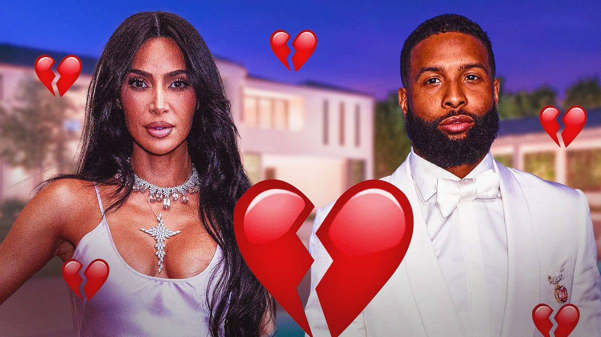 Kim Kardashian and Odell Beckham Jr. with broken hearts emojis