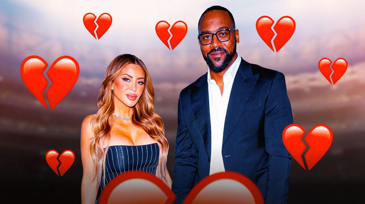 Marcus Jordan and Larsa Pippen with broken heart emojis
