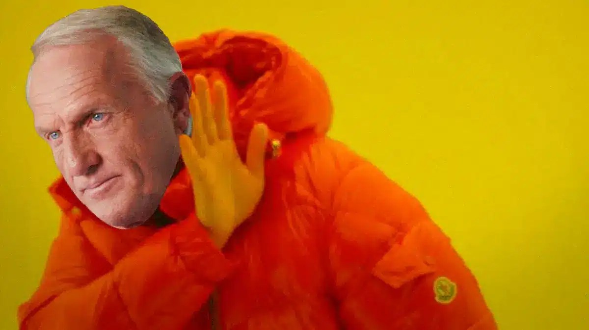 Greg Norman (LIV Golf CEO) as the Drake no meme