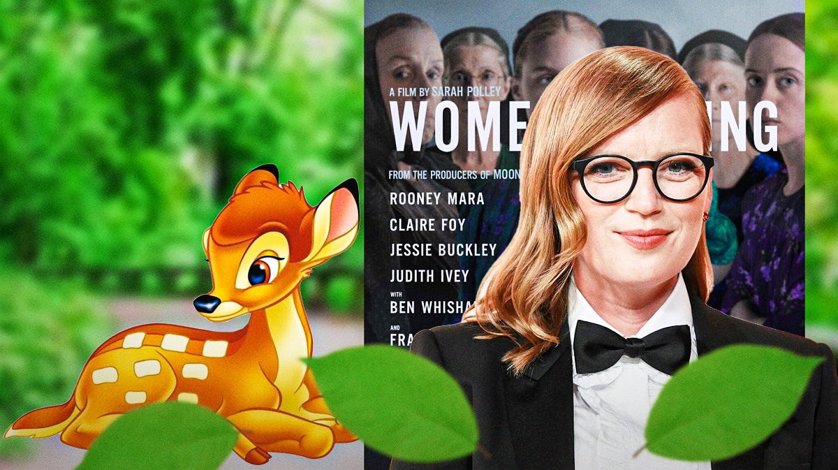 Imagery from Bambi, and a pic of Sarah Polley in front of the Women Talking movie poster