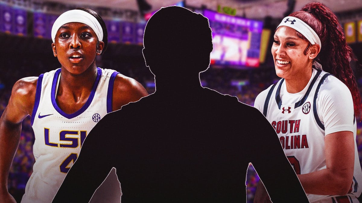 Flau'jae Johnson and Kamilla Cardoso with a silhouette in between them