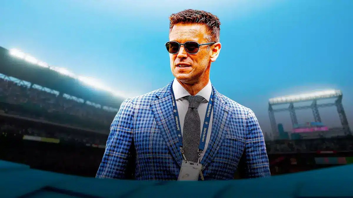 Seattle Mariners president Jerry Dipoto in front of T-Mobile Park.