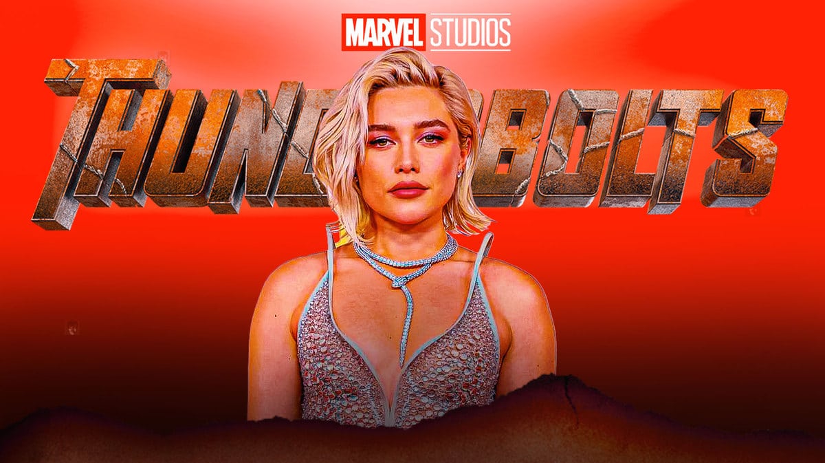 Marvel's Thunderbolts logo, Florence Pugh
