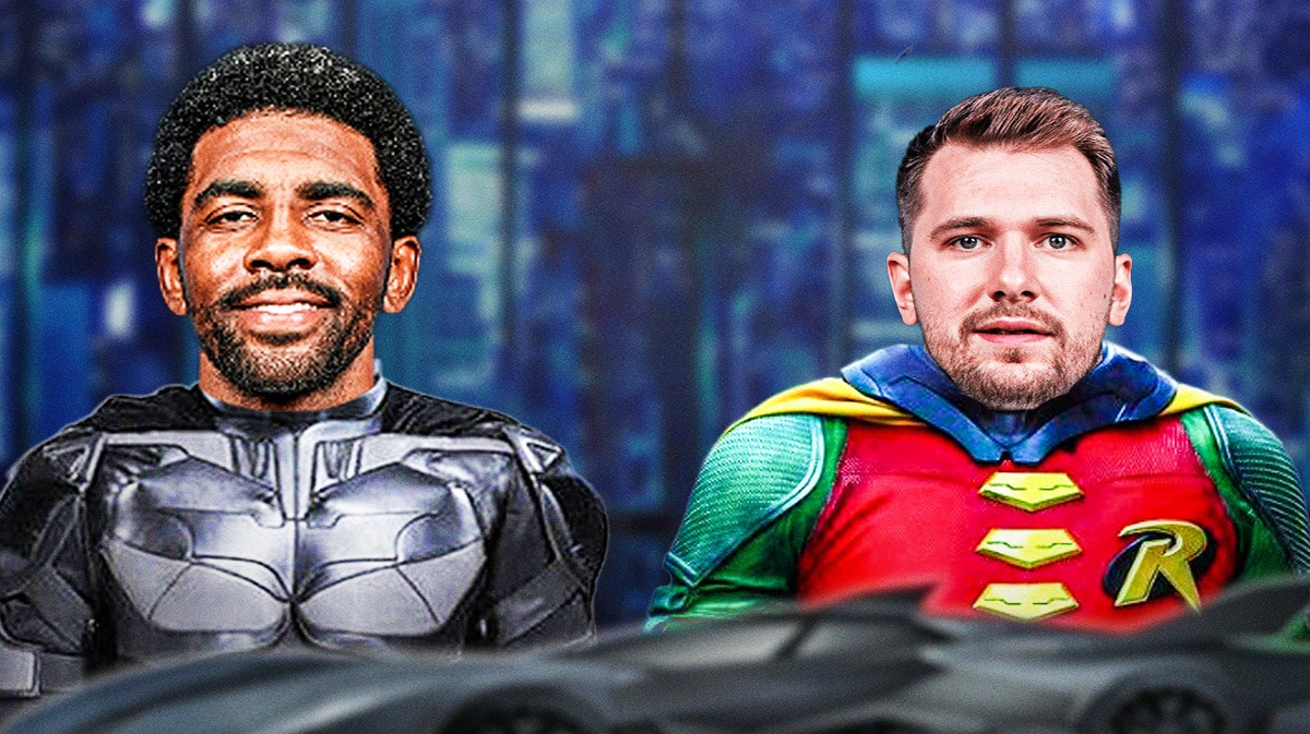 Mavericks' Kyrie Irving and Luka Doncic in Batman and Robin uniforms