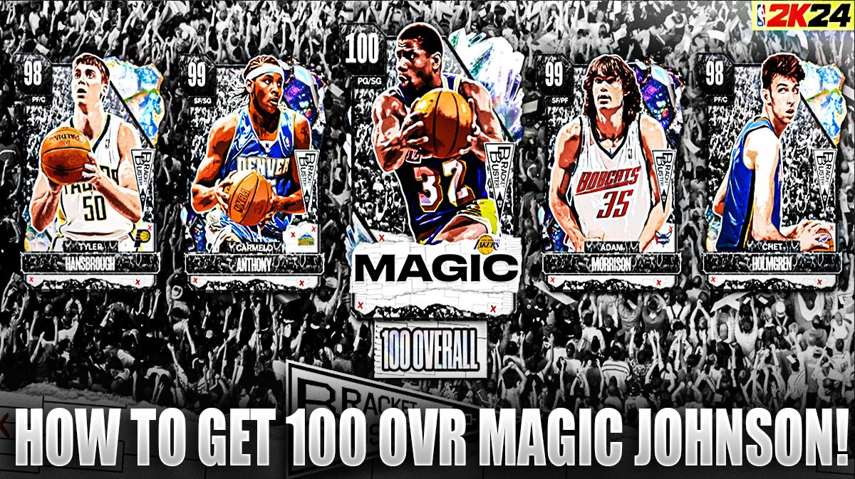NBA 2K24 MyTEAM Adding 100 OVR Magic Johnson Item