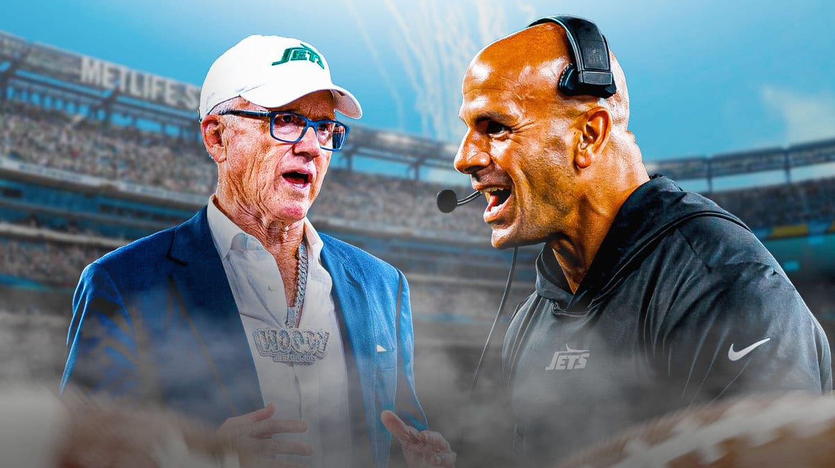 Jets Woody Johnson and Robert Saleh after NFL owners meeting and NFL Free Agency