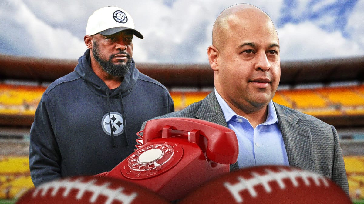 Pittsburgh Steelers head coach Mike Tomlin and general manager Omar Khan