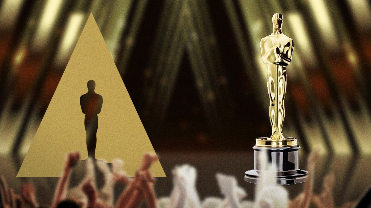 2024 Oscars logo and trophy.