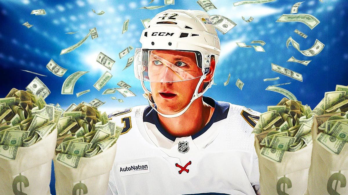 Gustav Forsling with money flying around