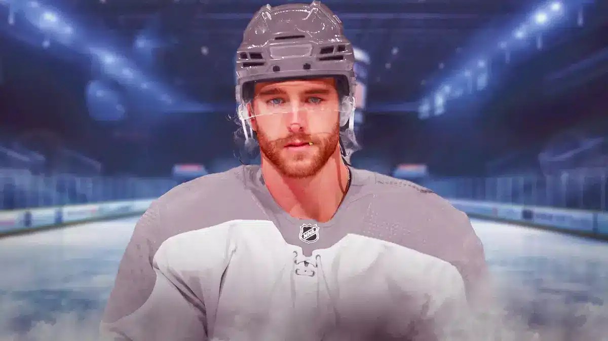 Golden Knights D Noah Hanifin in blank uniform