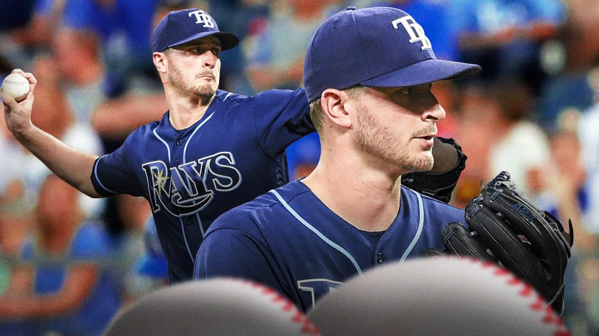 Jake Odorizzi pitching in Tampa Bay Rays uniform