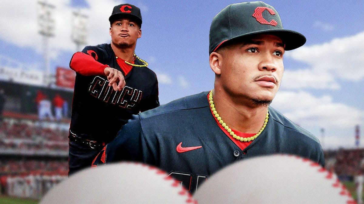 Reds' Noelvi Marte looking serious.