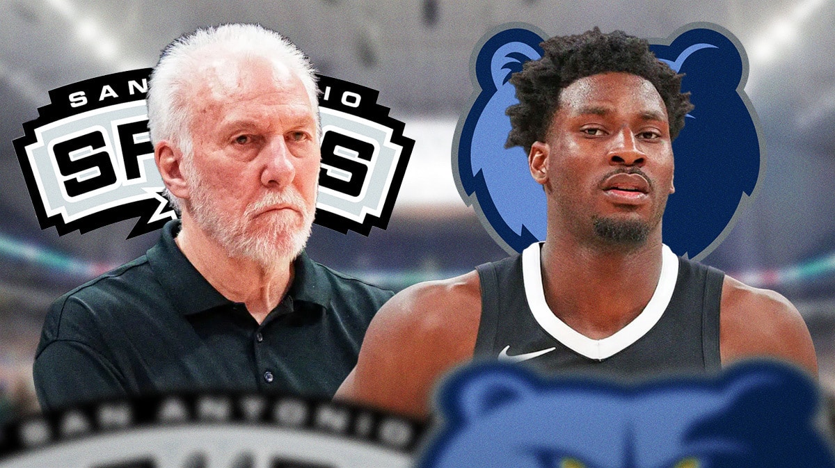 San Antonio Spurs logo, Memphis Grizzlies, Gregg Popovich, Jaren Jackson, Jr. Victor Wembanyama