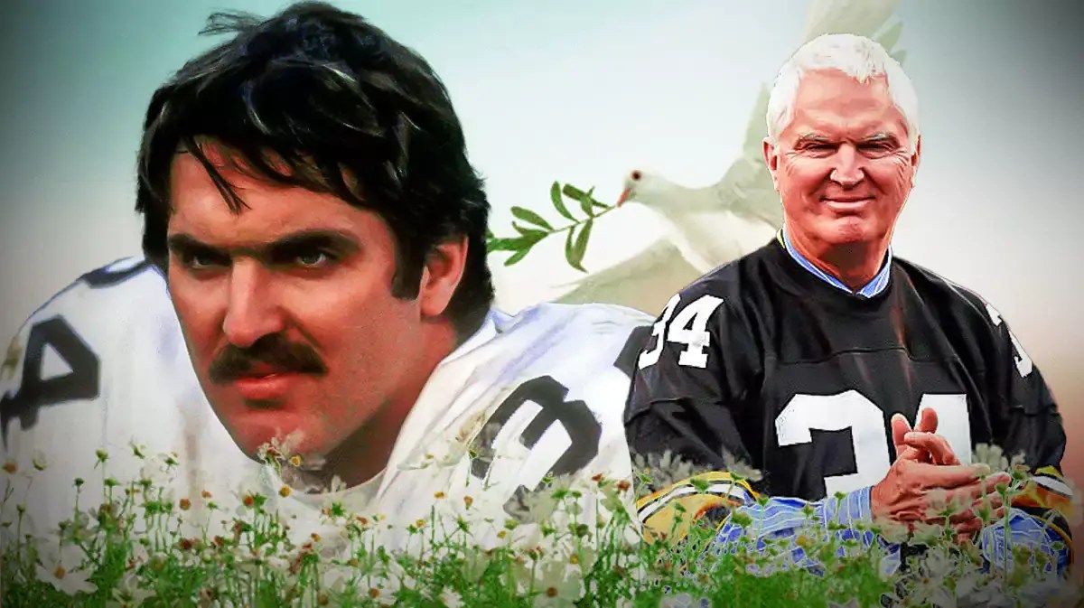 Steelers great Andy Russell both as an active player and post-retirement